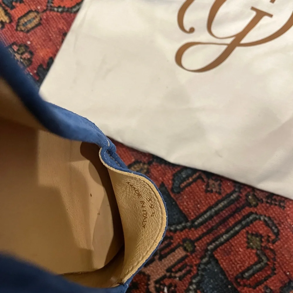 M. Gemi Royal Blue Felize Suede Driving  Shoes Box included - Picture 5 of 5